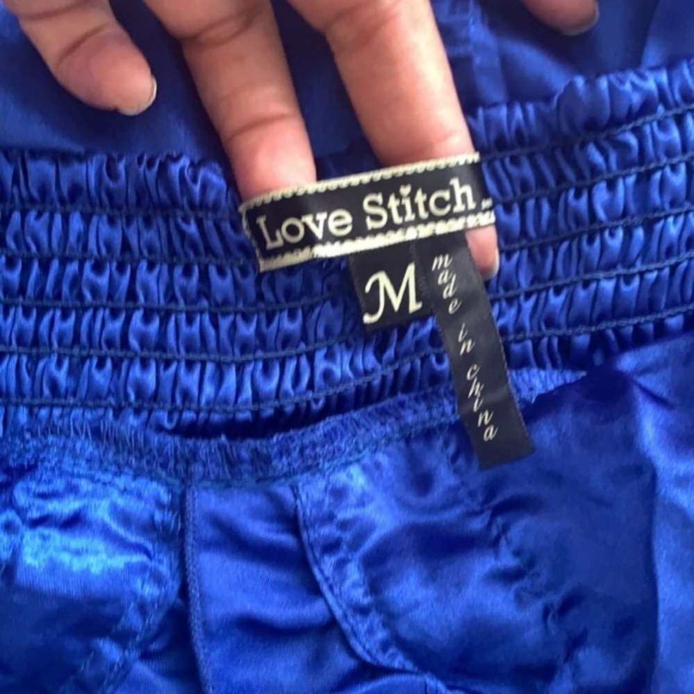 Love Stitch Navy Blue Halter Dress. Size M - Picture 5 of 5